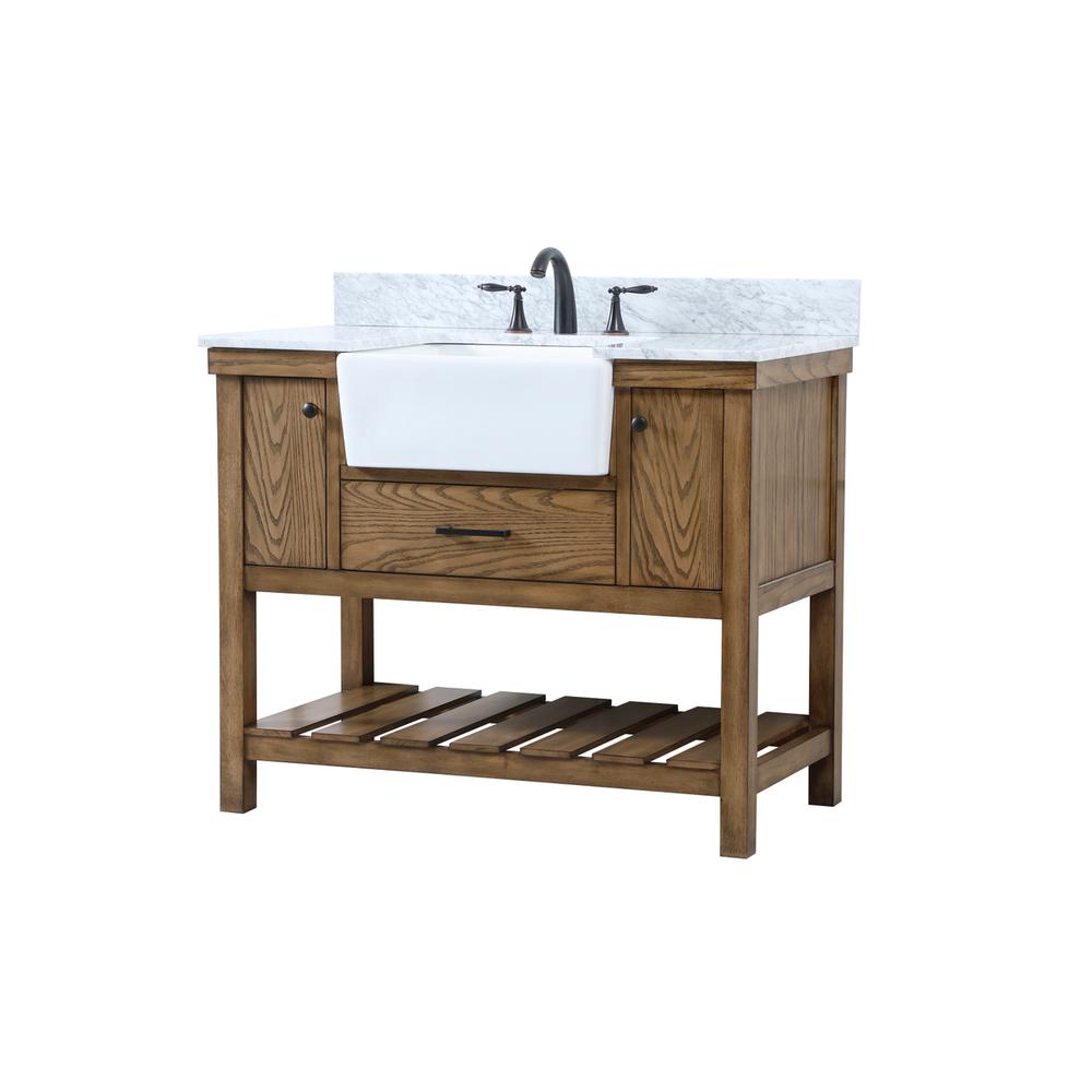 42 inch Single bathroom vanity in driftwood with backsplash. Picture 7