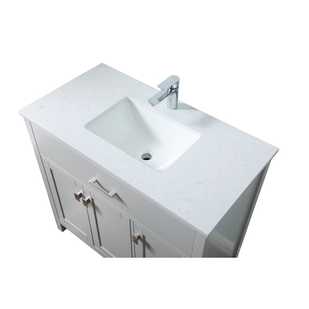 36 Inch SIngle Bathroom Vanity In Grey. Picture 10