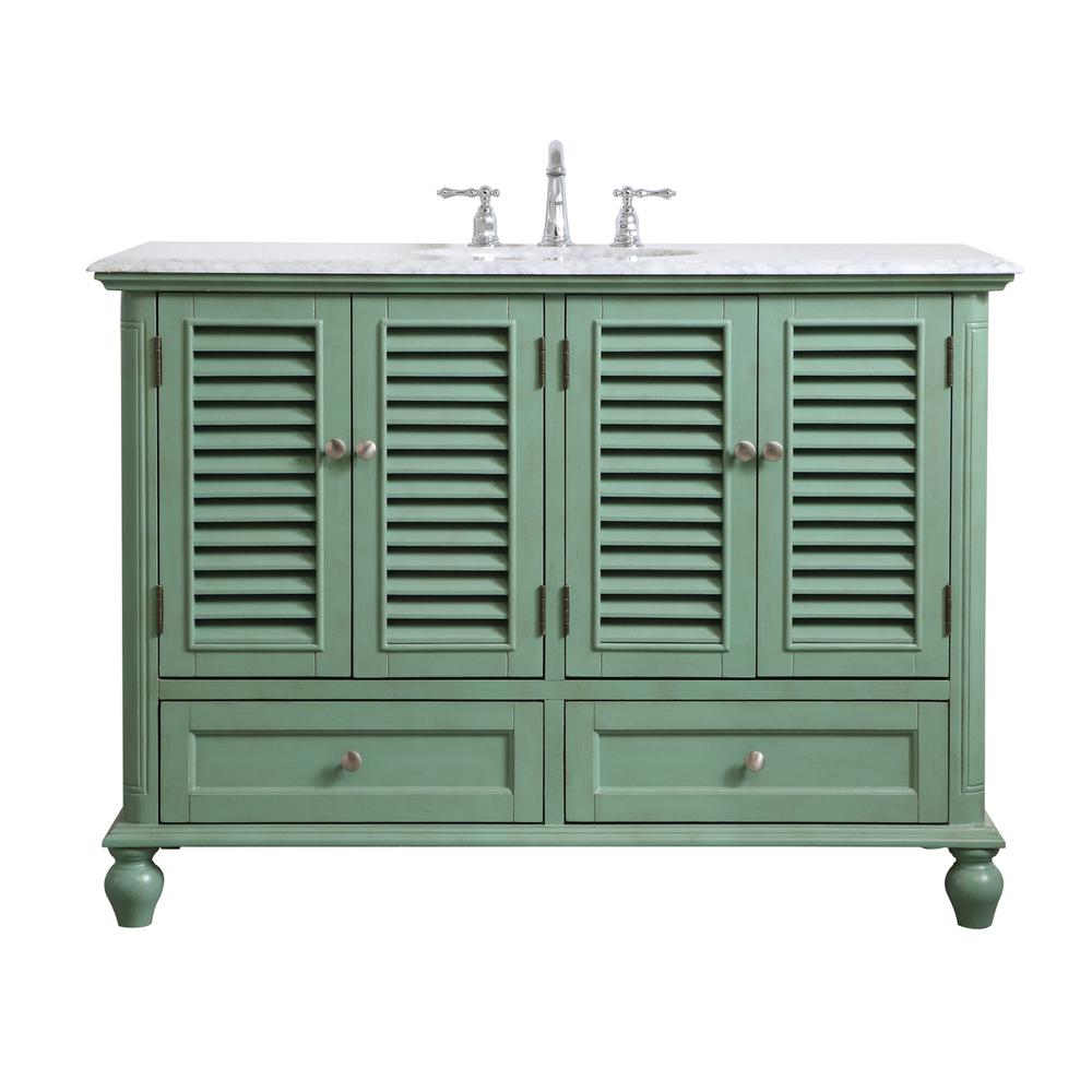 48 inch Single Bathroom Vanity in Vintage Mint. Picture 1