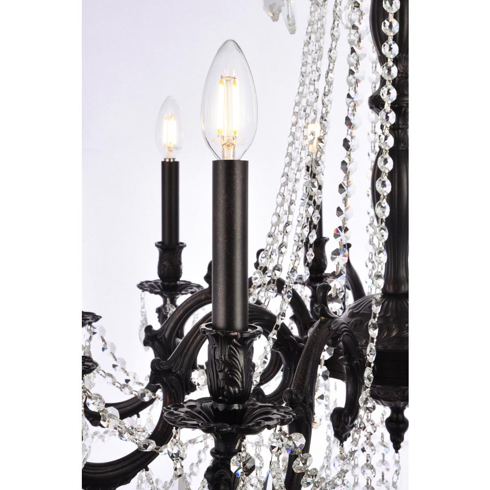 Rosalia 10 light Dark Bronze Chandelier Clear Royal Cut Crystal. Picture 4