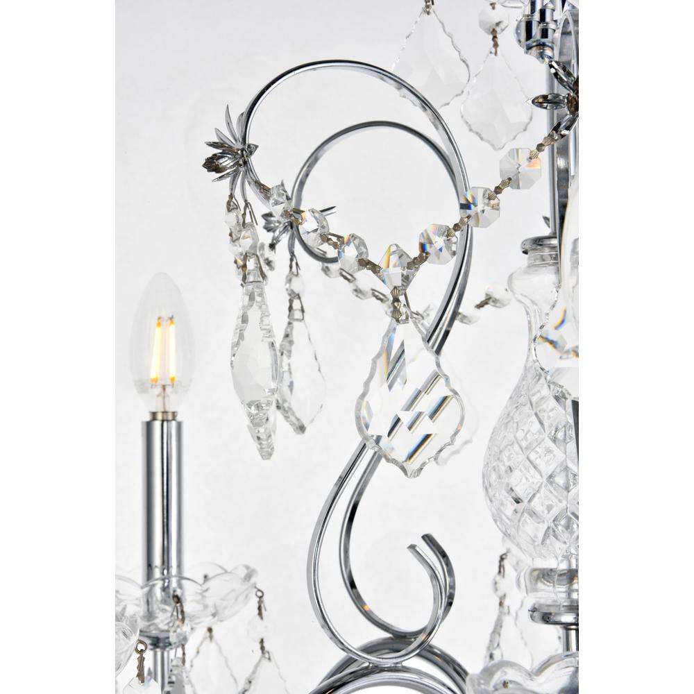 St. Francis 6 light Chrome Chandelier Clear Royal Cut Crystal. Picture 2
