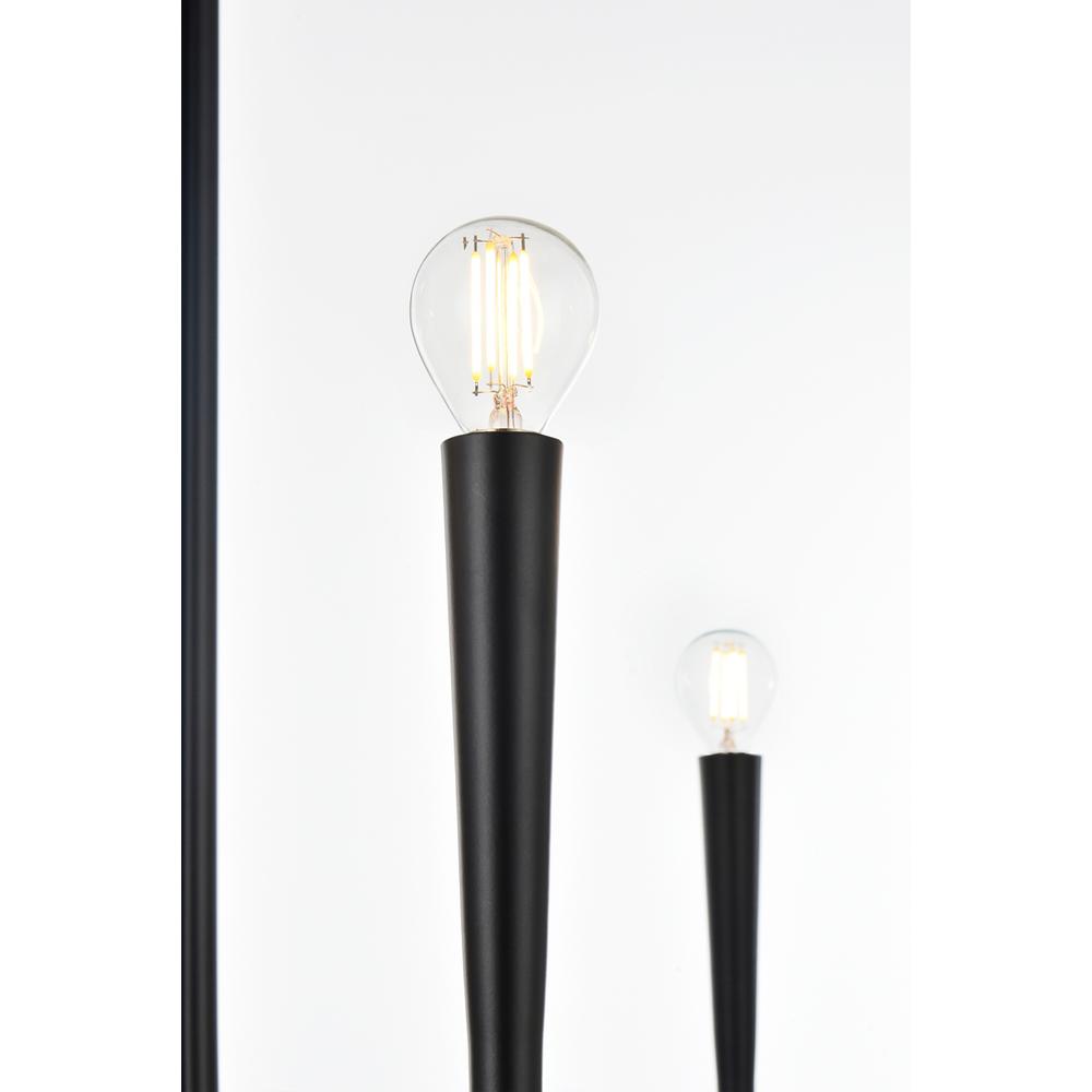 Layne 55 inch chandelier in Black. Picture 3