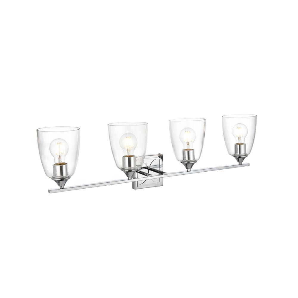 Harris 4 light Chrome and Clear Bath Sconce. Picture 3