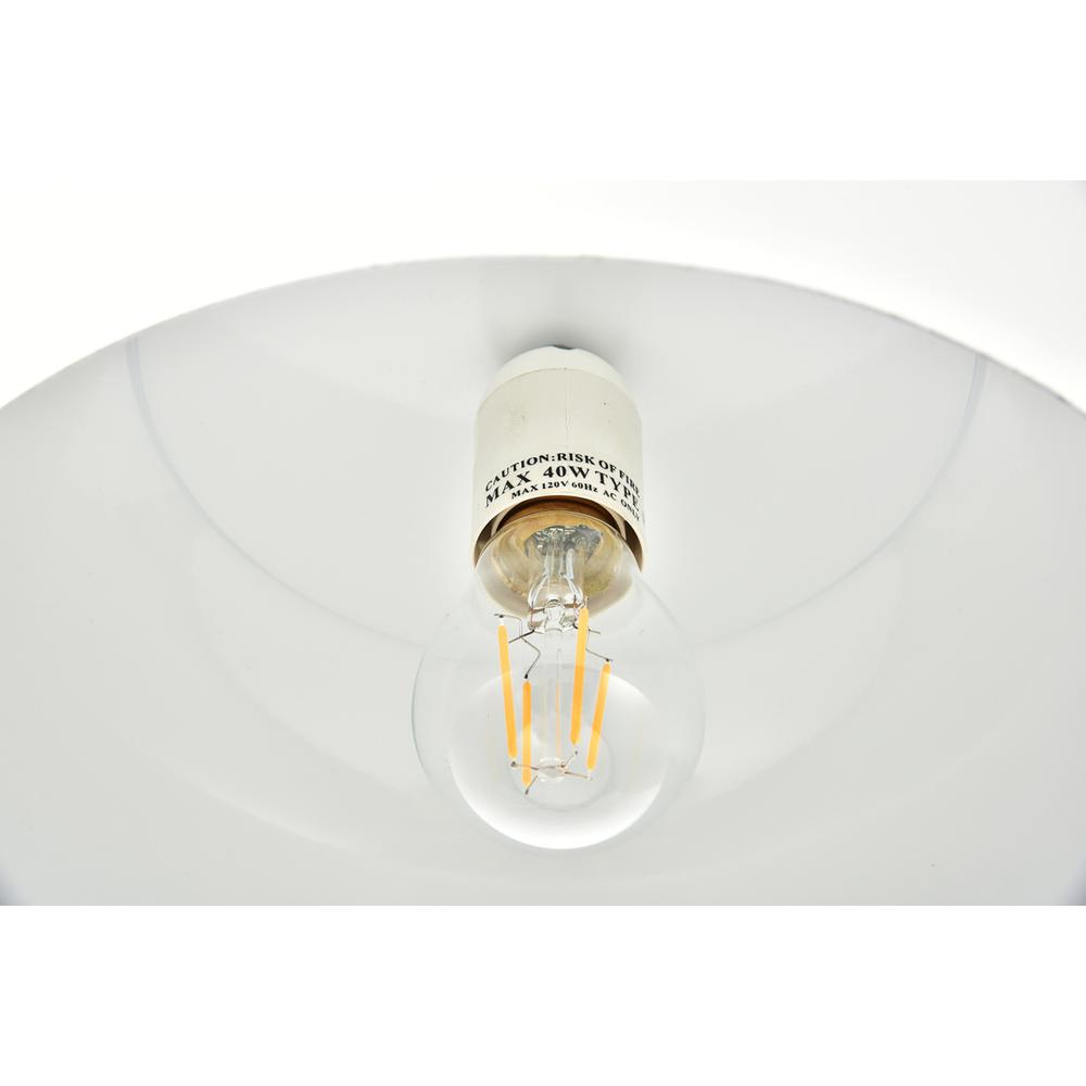 Nora Collection Pendant D11.5in H9in Lt:1 frosted white and natural wood finish. Picture 6