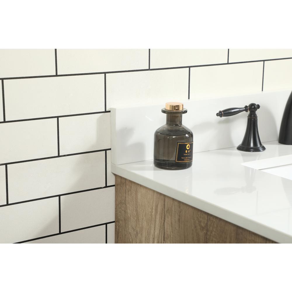 30 inch Single bathroom vanity in natural oak with backsplash. Picture 5