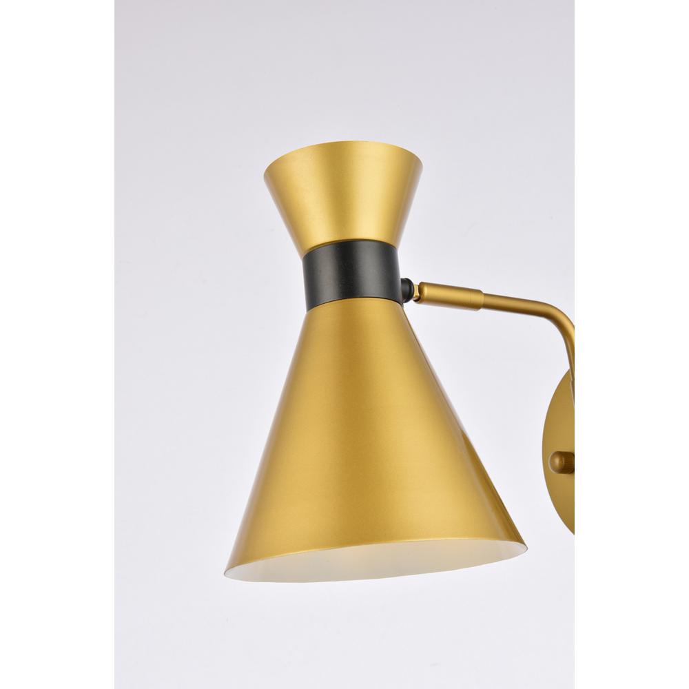 Halycon 6 inch light brass wall sconce. Picture 6