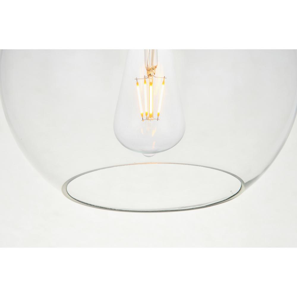 Baxter 1 Light Brass Flush Mount With Clear Glass. Picture 4