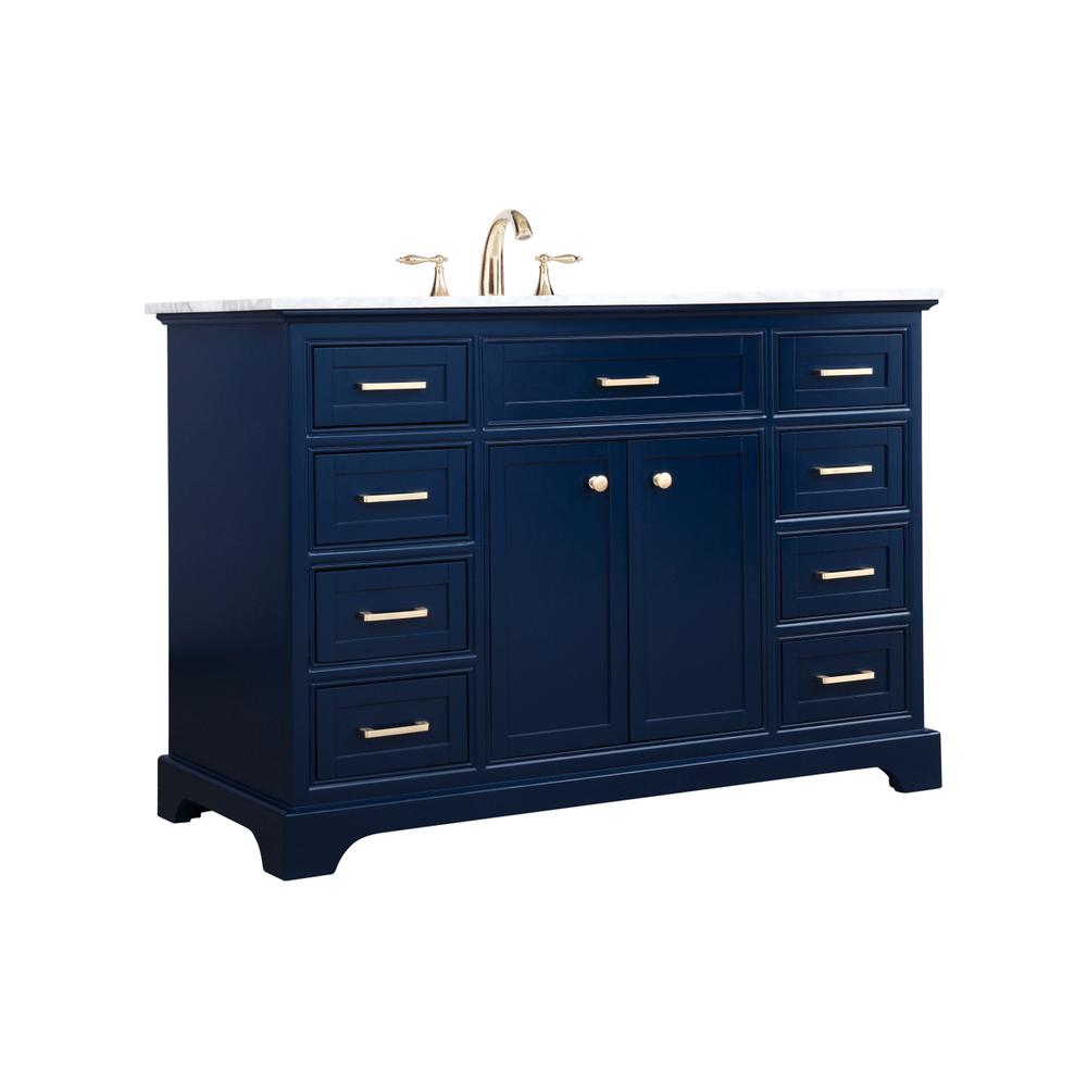 48 inch Single bathroom vanity in Blue. Picture 7