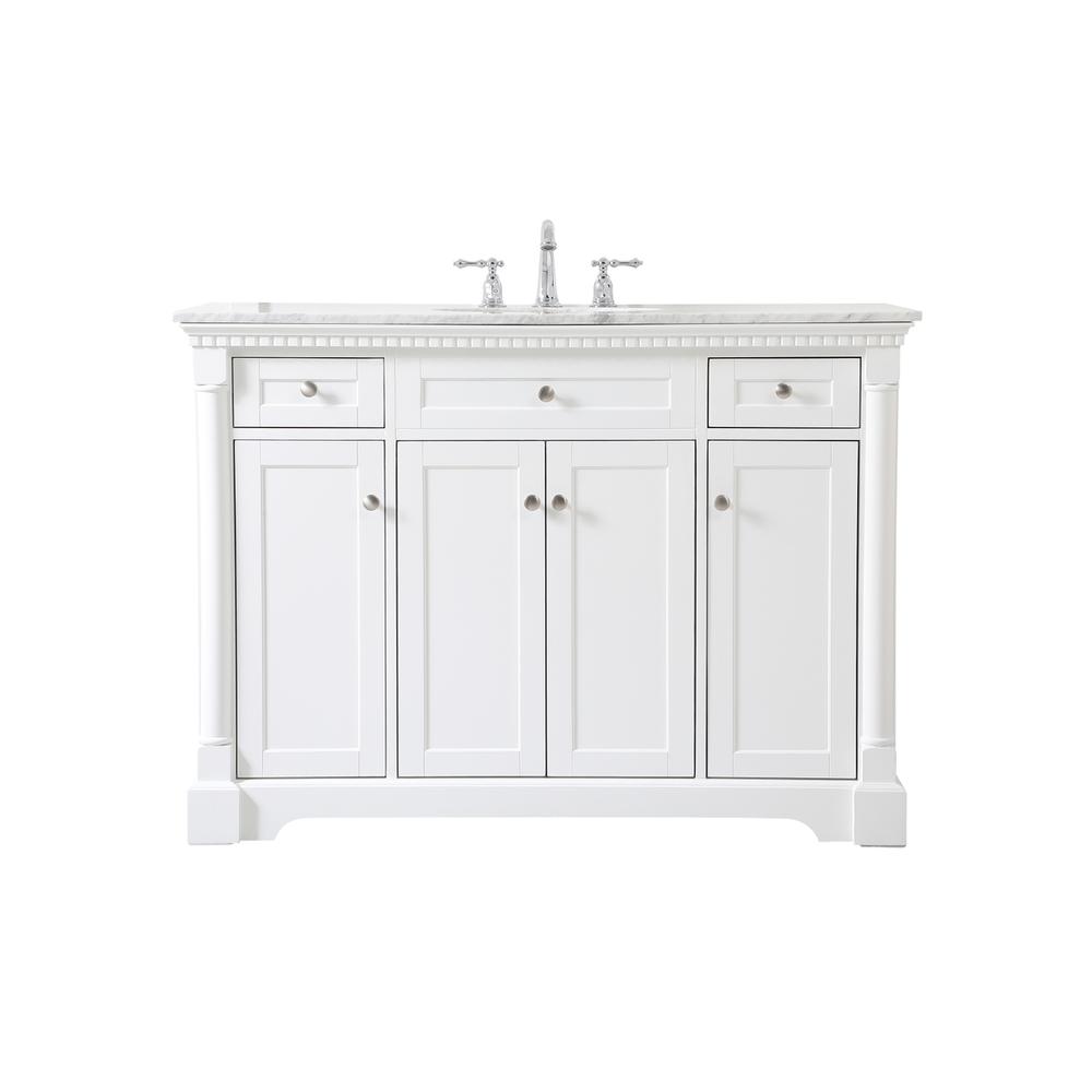 48 inch Single bathroom vanity in  White. Picture 1