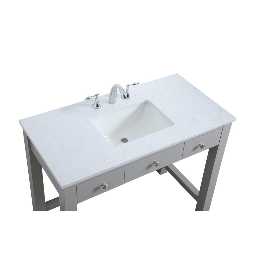 42 Inch ADA Compliant Bathroom Vanity In Grey. Picture 10