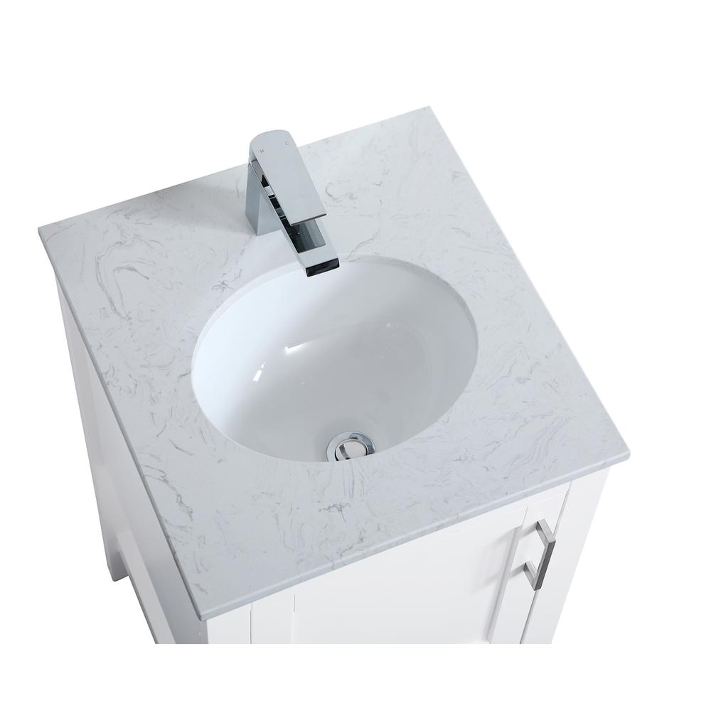 18 inch Single Bathroom Vanity in White. Picture 10