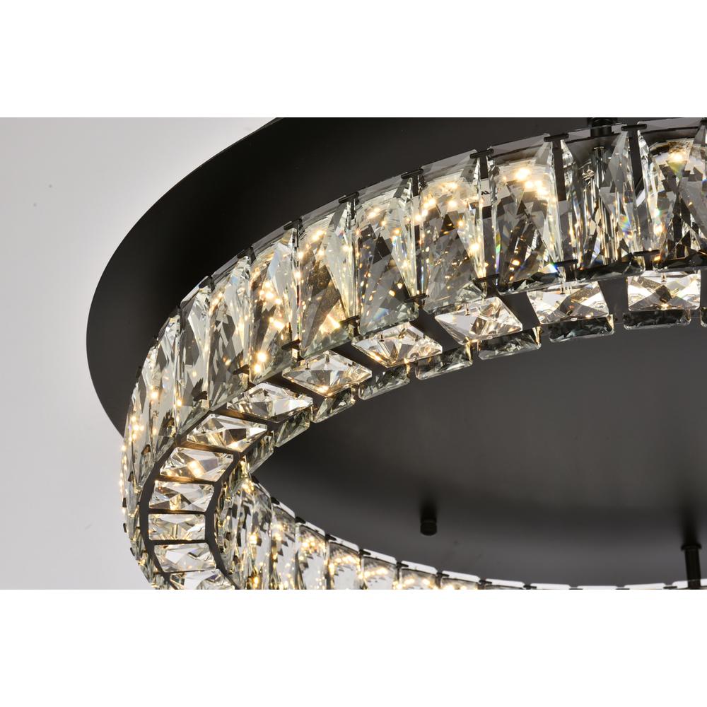 Monroe 26 inch LED Single flush mount in black. Picture 3