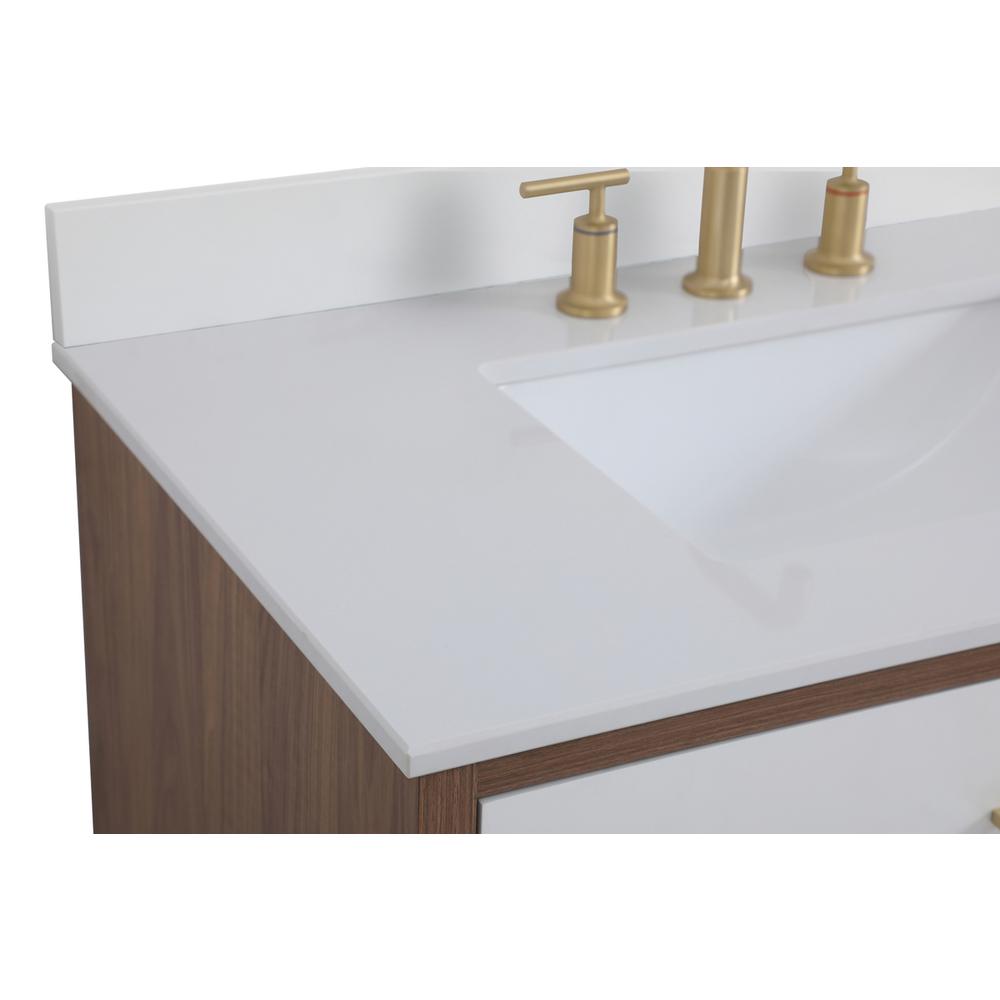 36 inch bathroom Vanity in White with Backsplash. Picture 11