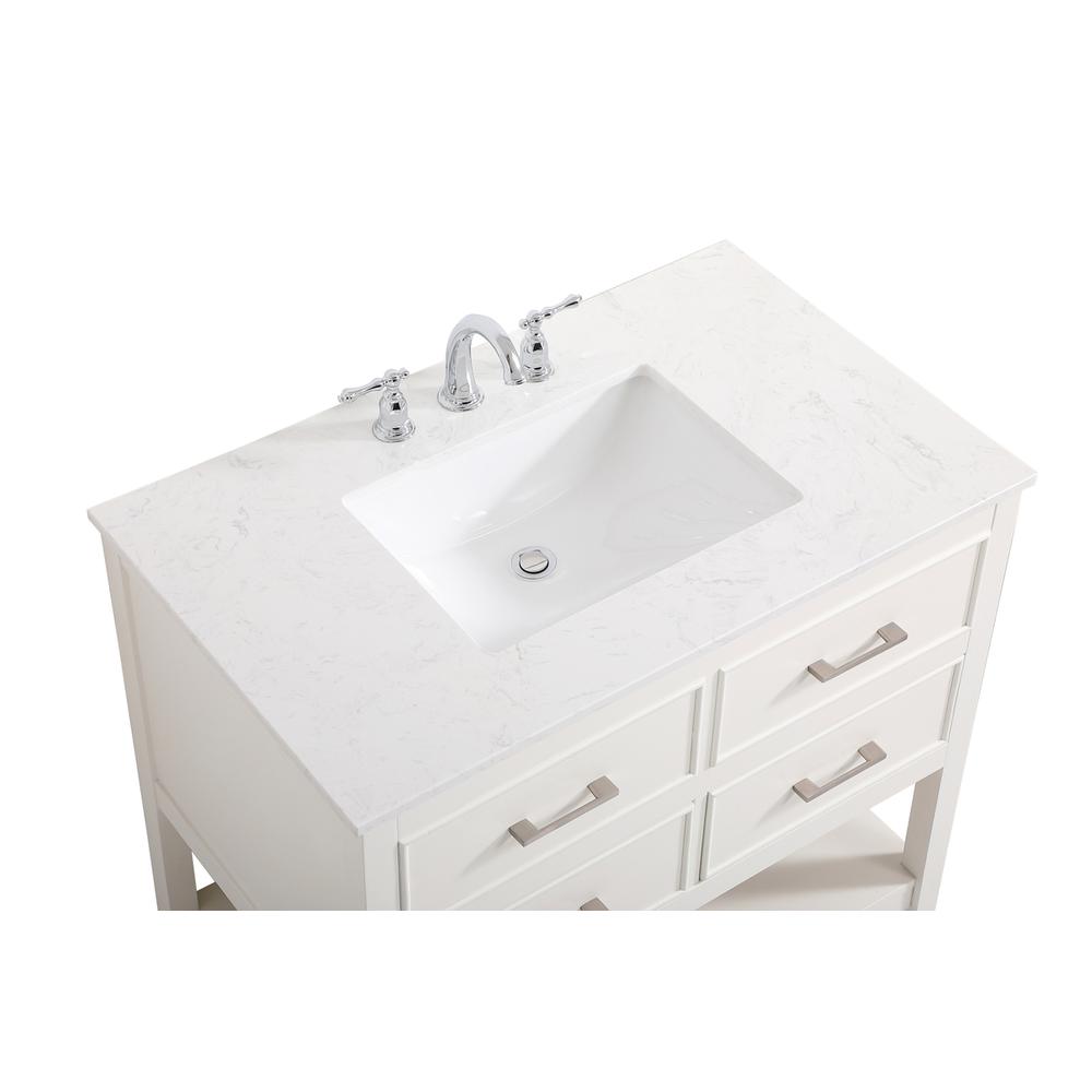 36 inch Single bathroom vanity in white. Picture 10