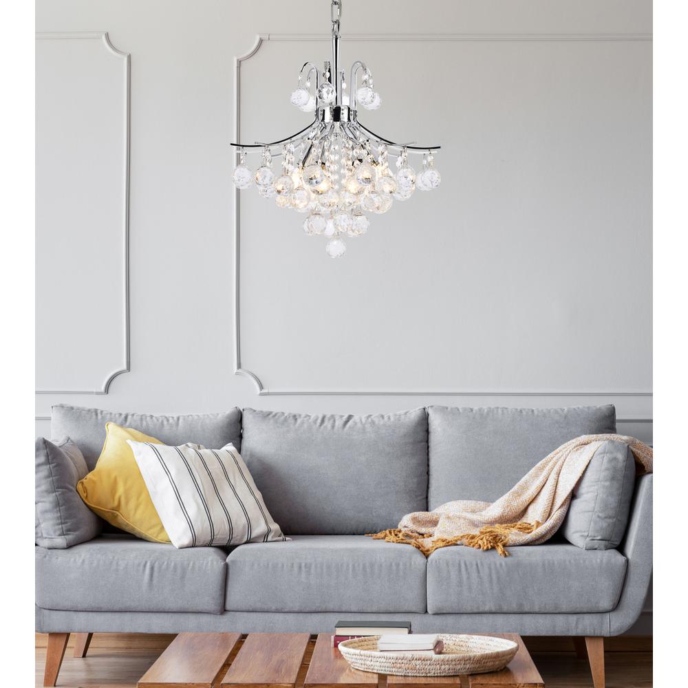 Toureg 6 light Chrome Pendant Clear Royal Cut Crystal. Picture 7