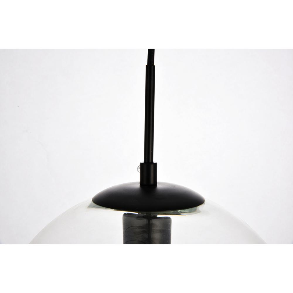Placido Collection Pendant D9.8 H9.8 Lt:1 Black and Clear Finish. Picture 5