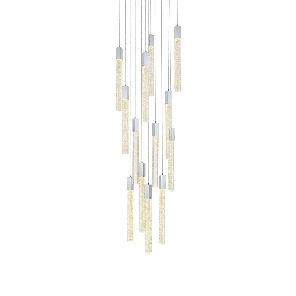 Weston 13 lights pendant in chrome. Picture 2