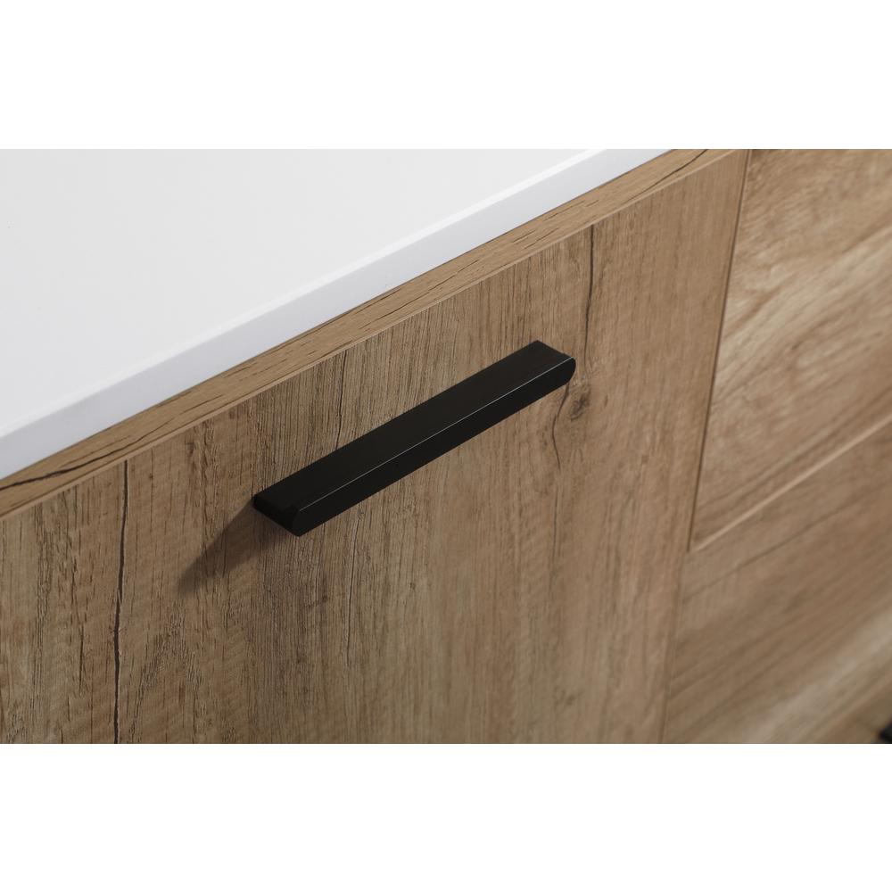 42 inch Single bathroom vanity in natural oak with backsplash. Picture 12
