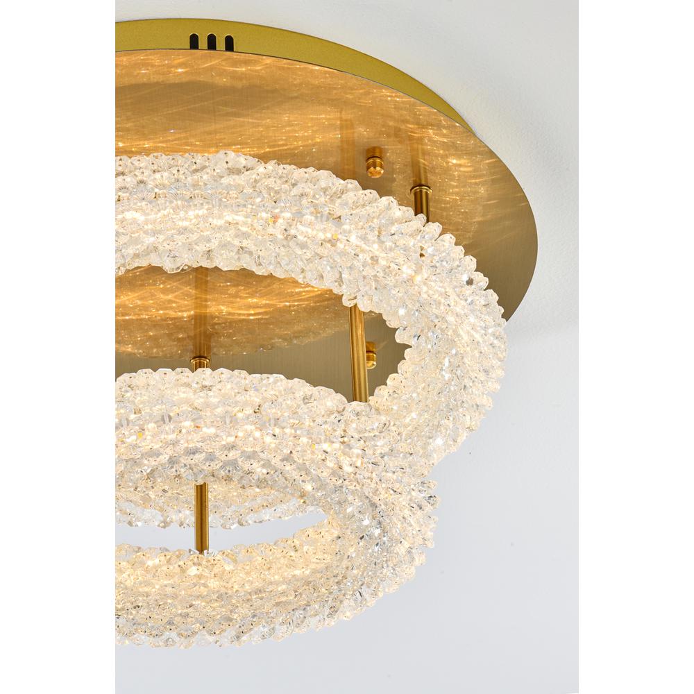 Bowen 18 inch Adjustable LED Flush Mount in Satin Gold. Picture 4