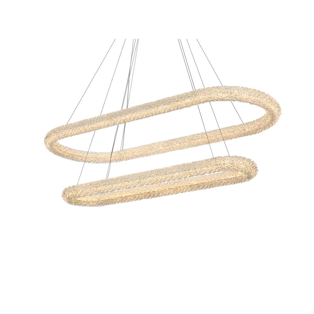 Bowen 51 inch Adjustable LED Chandelier in Chrome. Picture 4