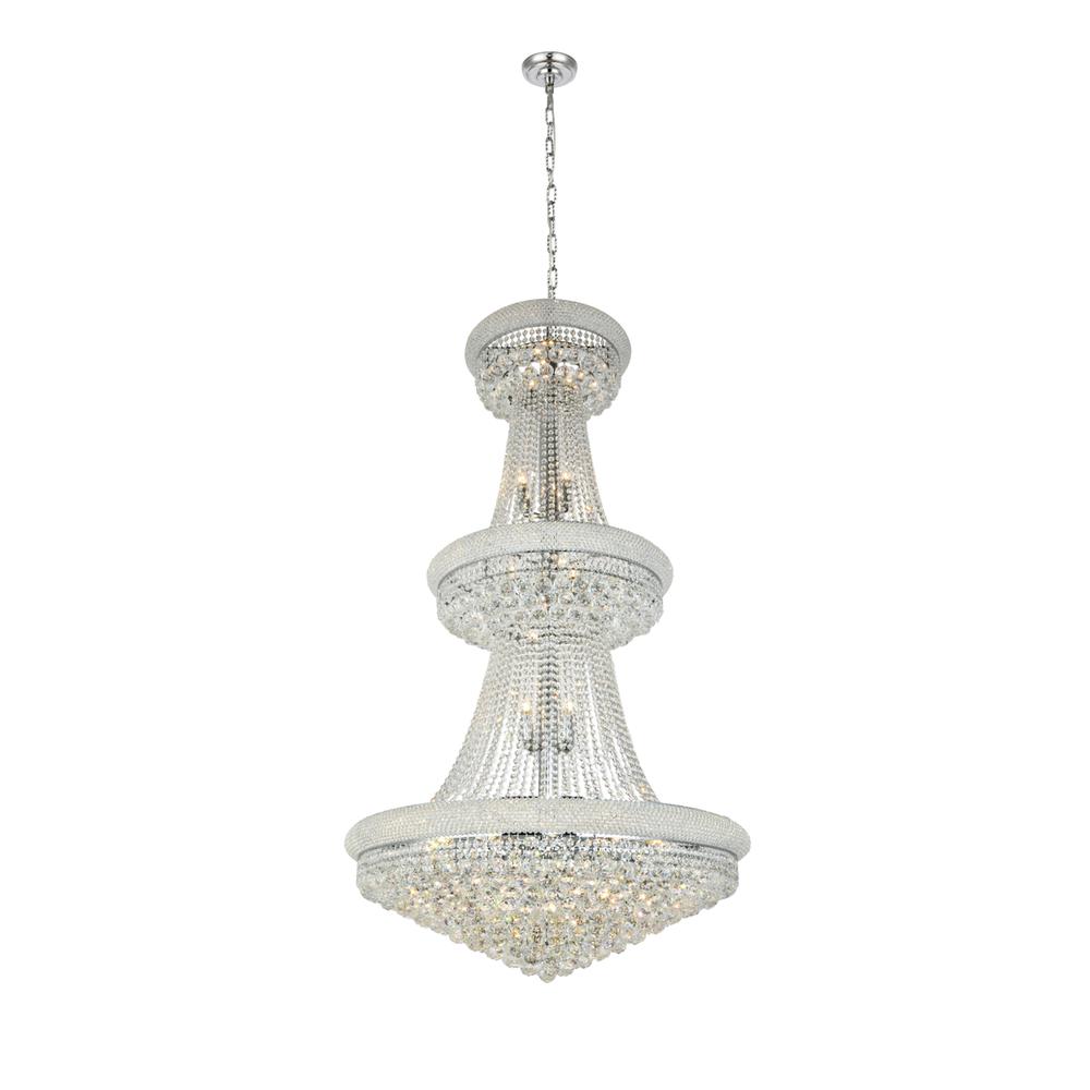 Primo 32 light Chrome Chandelier Clear Royal Cut Crystal. Picture 6