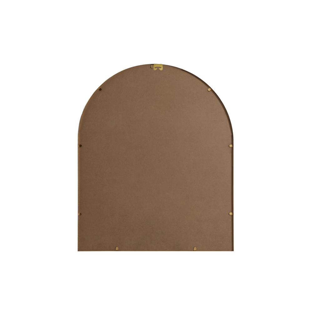 Metal Frame Arch Mirror 30x36 Inch in Brass. Picture 8