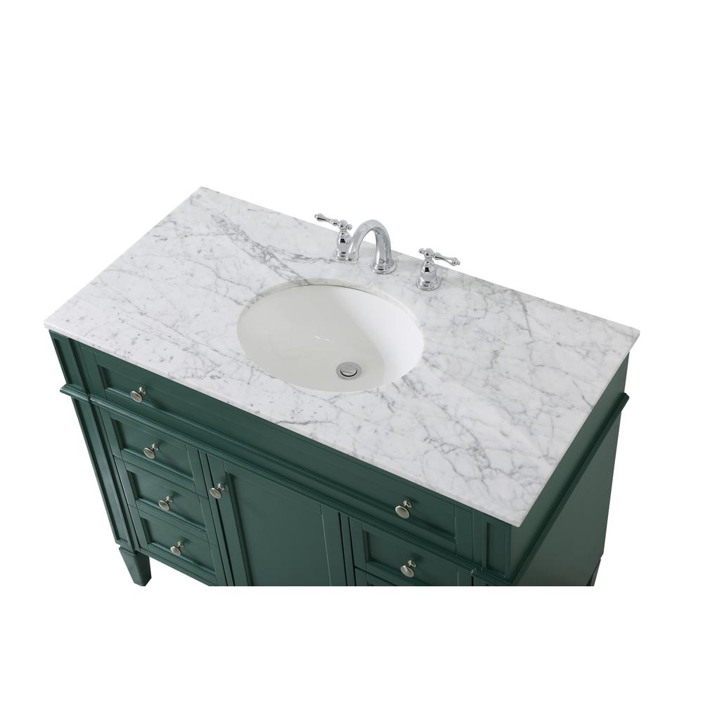 42 inch Single bathroom vanity in green. Picture 10