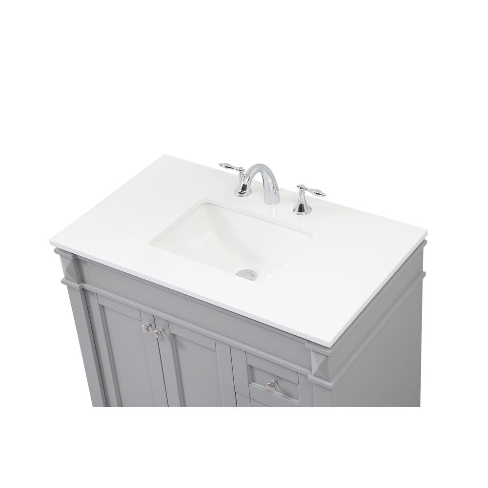 36 inch Single bathroom vanity in grey. Picture 10