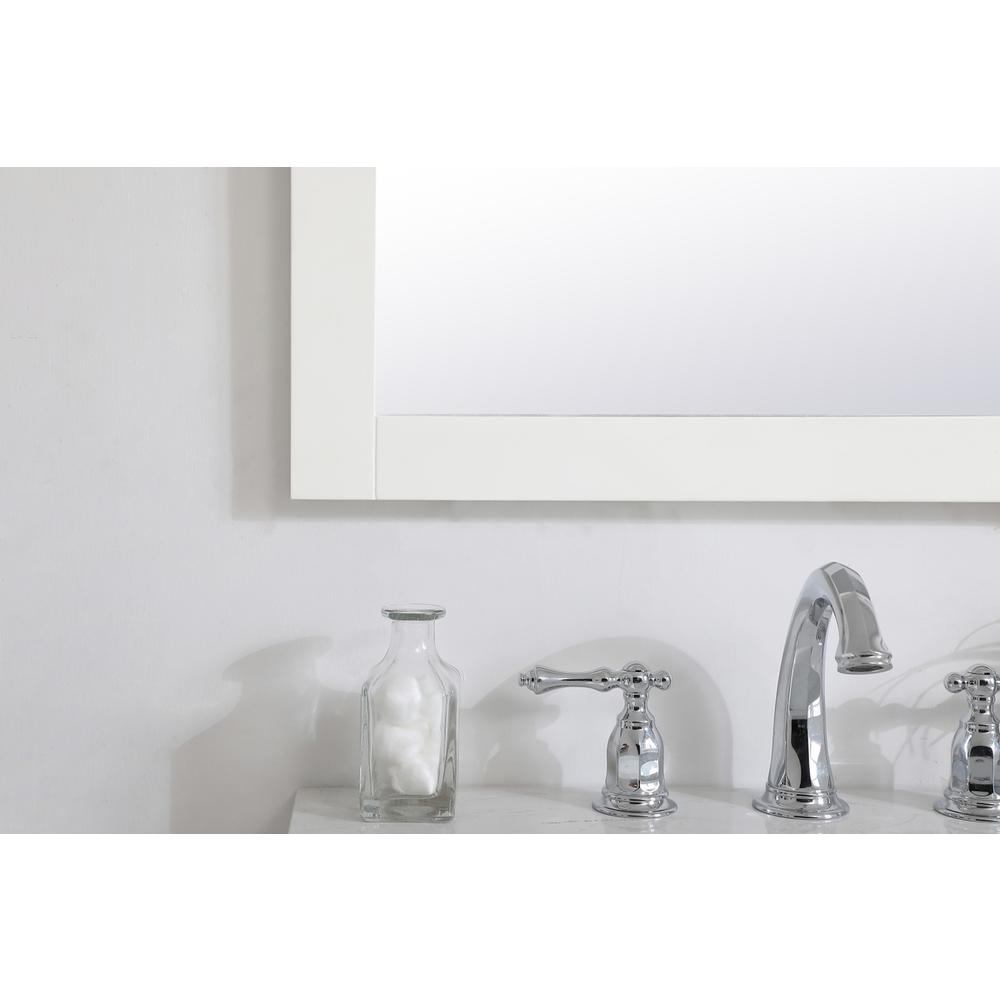 Aqua rectangle vanity mirror 24 inch in White. Picture 5
