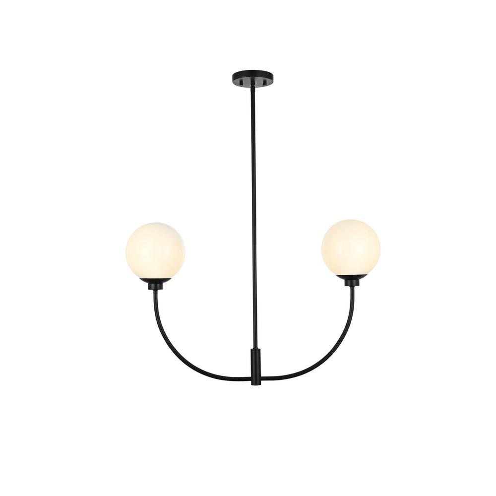 Nyomi 30 inch chandelier in Black. Picture 1
