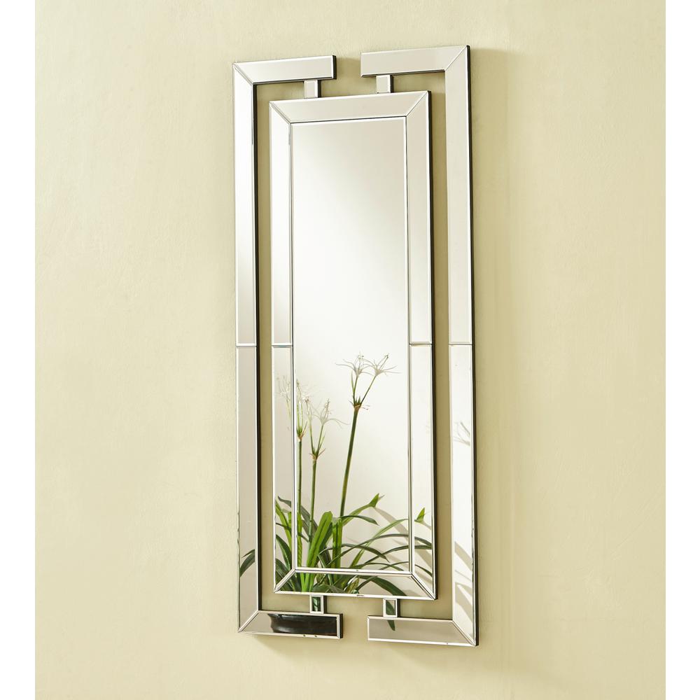 Sparkle 21 in. Contemporary Rectangle Mirror in Clear. Picture 4