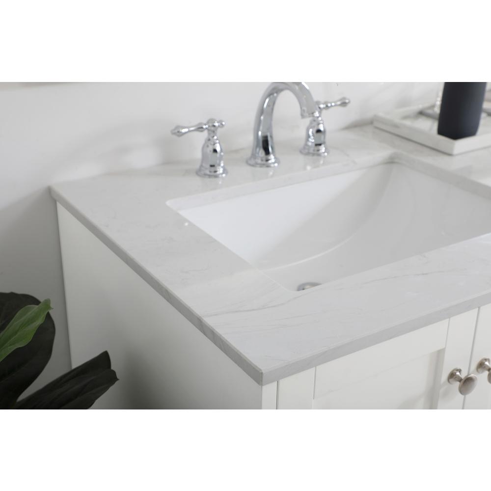 60 inch Double Bathroom Vanity in White. Picture 4