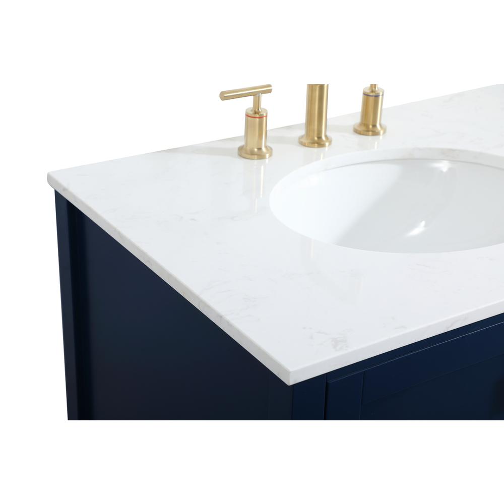 30 inch Single bathroom vanity in blue. Picture 11