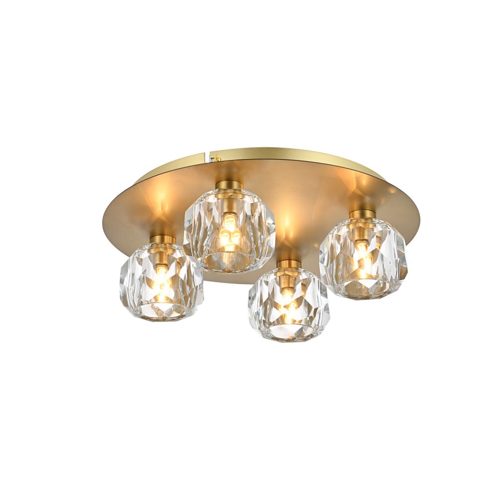Graham 4 Light Ceiling Lamp in Gold. Picture 1