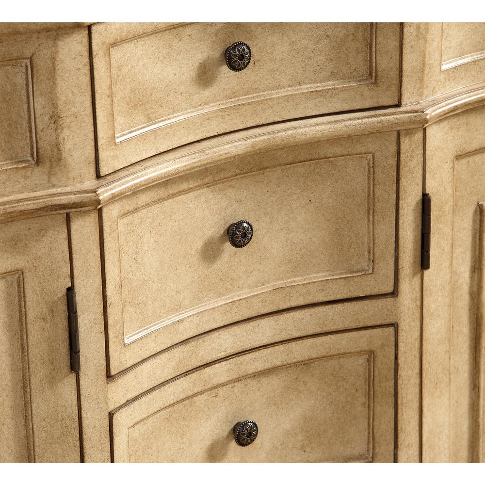 60 inch Double Bathroom vanity in Antique Beige. Picture 8
