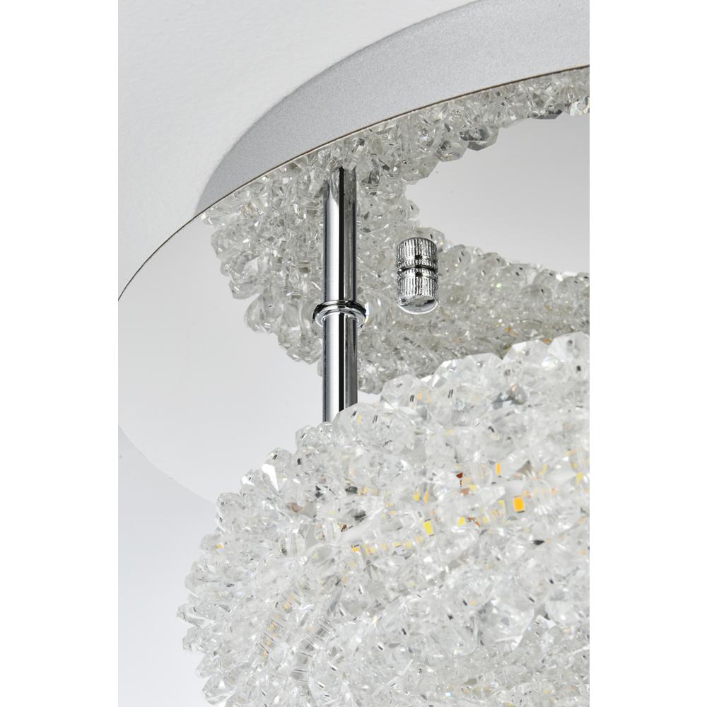 Bowen 14 inch Adjustable LED Flush Mount in Chrome. Picture 5