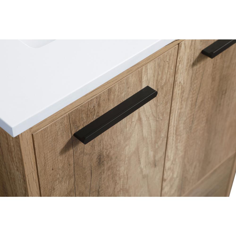 24 inch Single bathroom vanity in natural oak. Picture 12