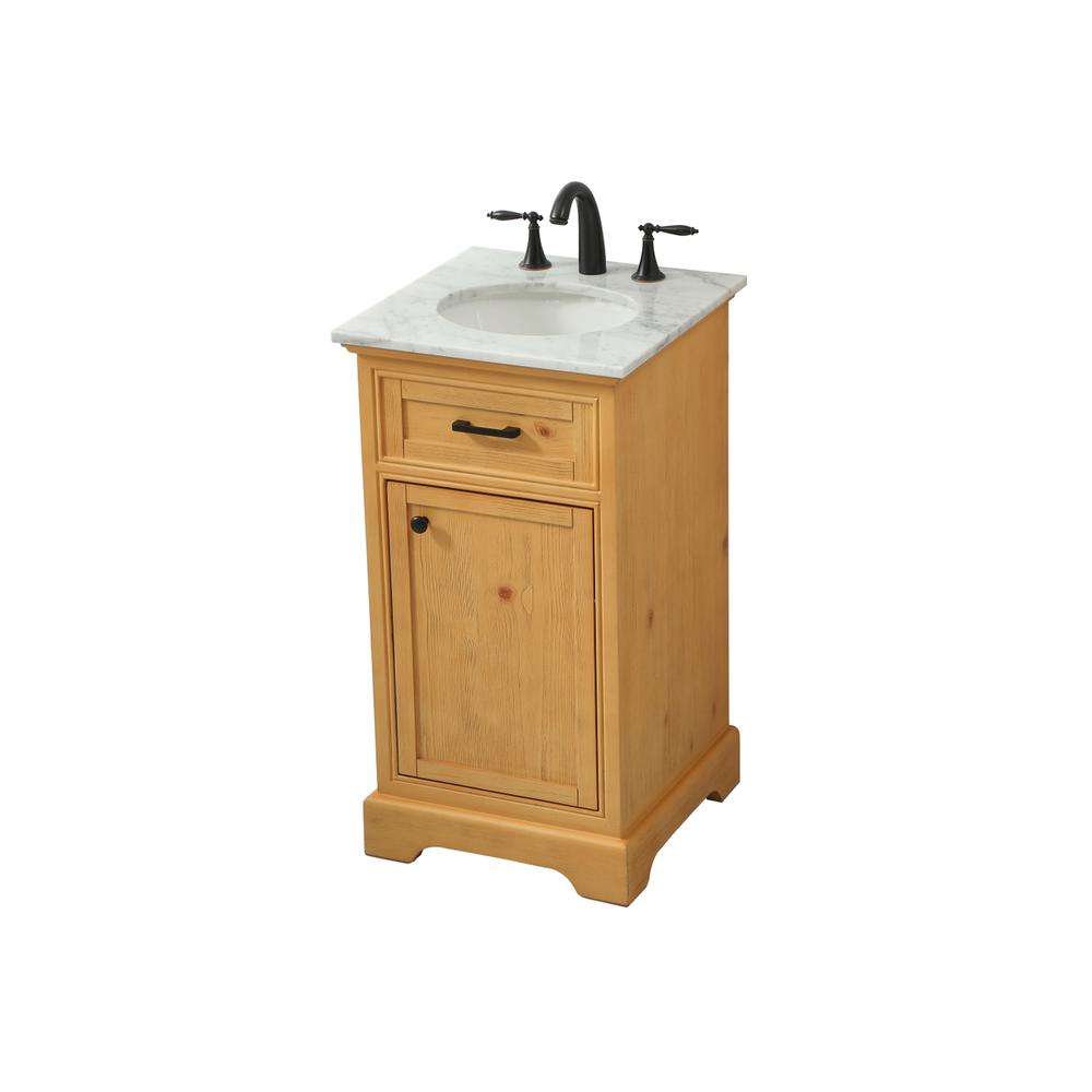 19 inch Single bathroom vanity in natural wood. Picture 8