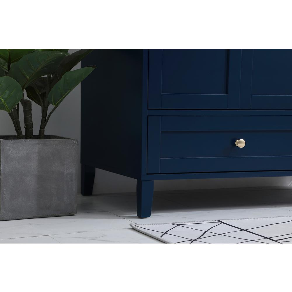 42 inch Single Bathroom Vanity in Blue with Backsplash. Picture 6