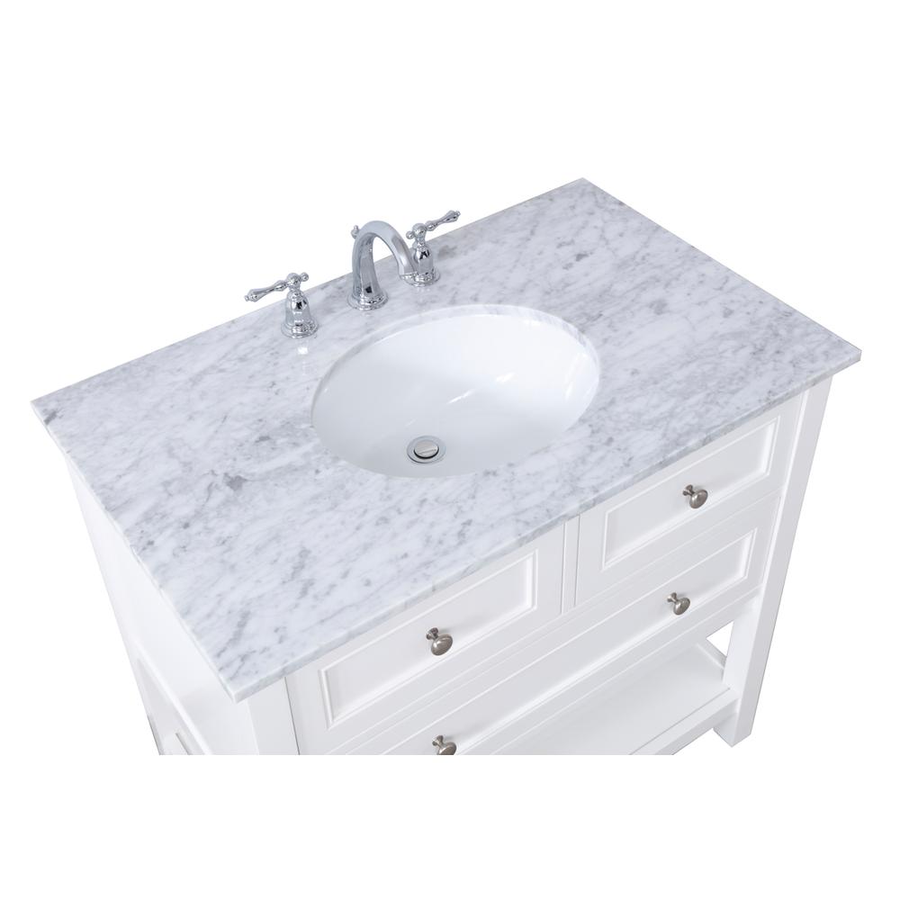 36 in. Single bathroom vanity set in White. Picture 13