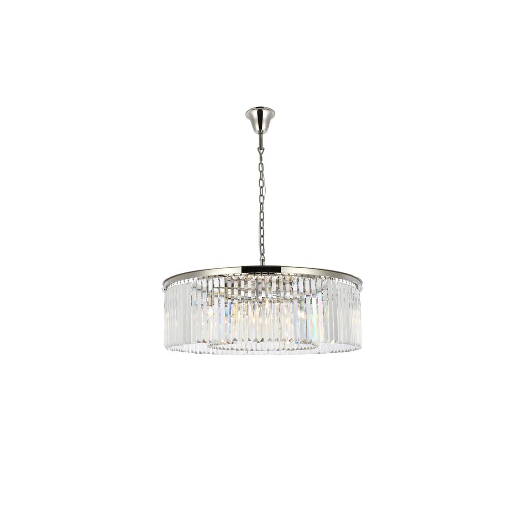 Sydney 10 light polished nickel Chandelier Clear Royal Cut Crystal. Picture 1