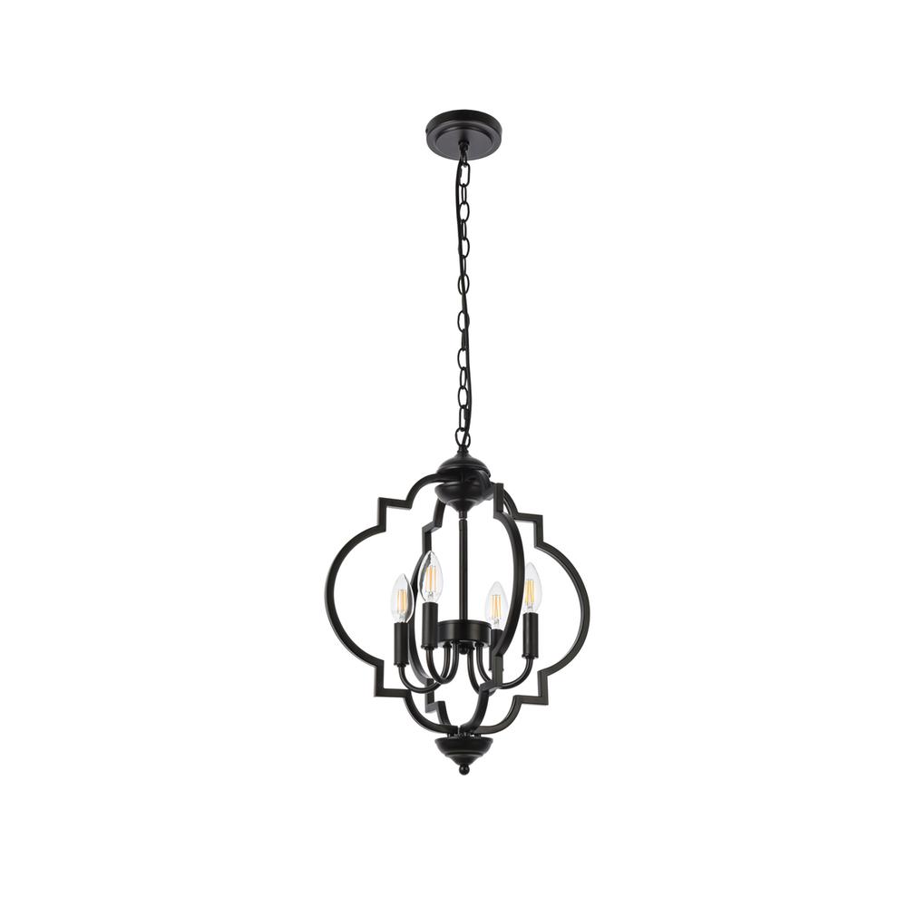 Sandara 4 lights pendant in black. Picture 6