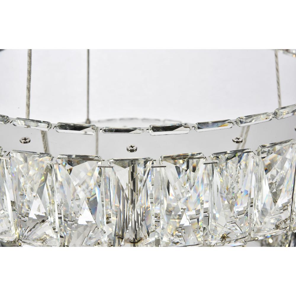 Monroe Integrated LED chip light Chrome Chandelier Clear Royal Cut Crystal. Picture 4