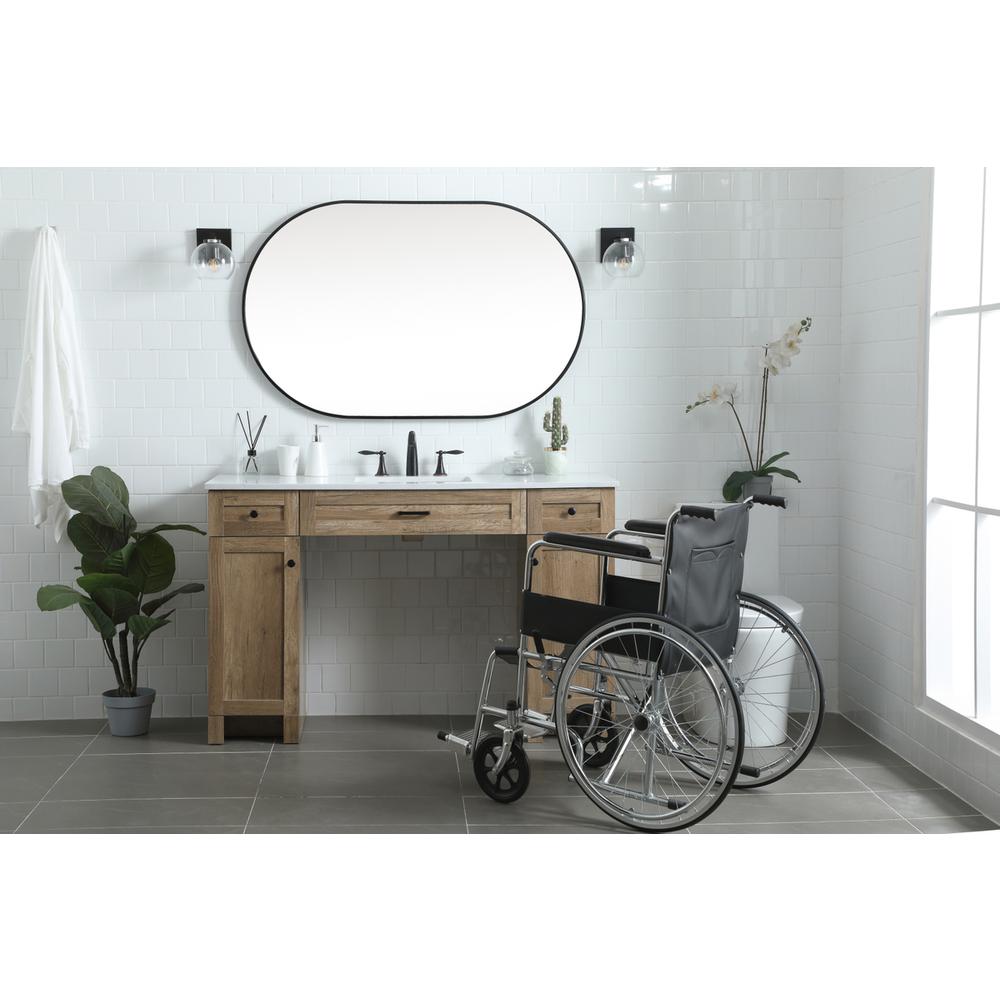 54 Inch ADA Compliant Bathroom Vanity In Natural Oak. Picture 4