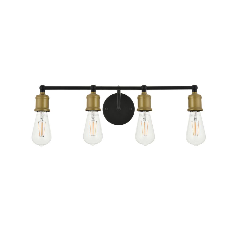 Serif 4 light brass and black Wall Sconce. Picture 2