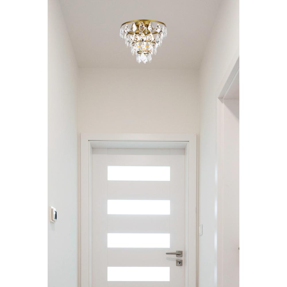 Ella 12 inch flush mount in brass. Picture 8