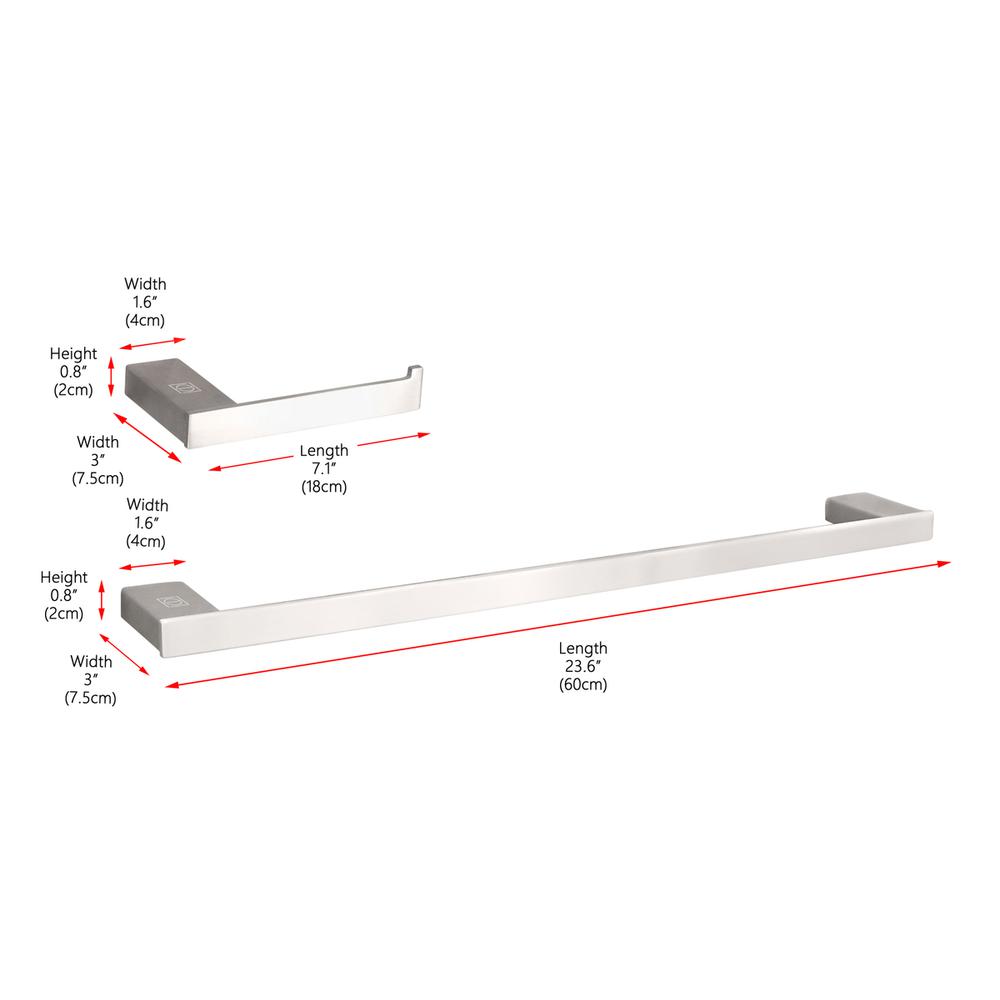 Sofia 2-Piece Bathroom Hardware Set in Brushed Nickel. Picture 9