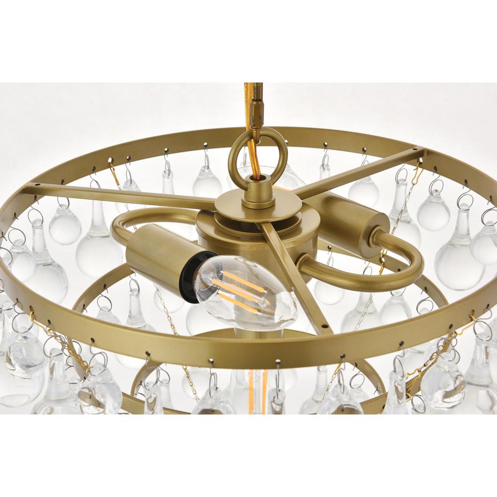 Kora 3 light Brass Pendant. Picture 9