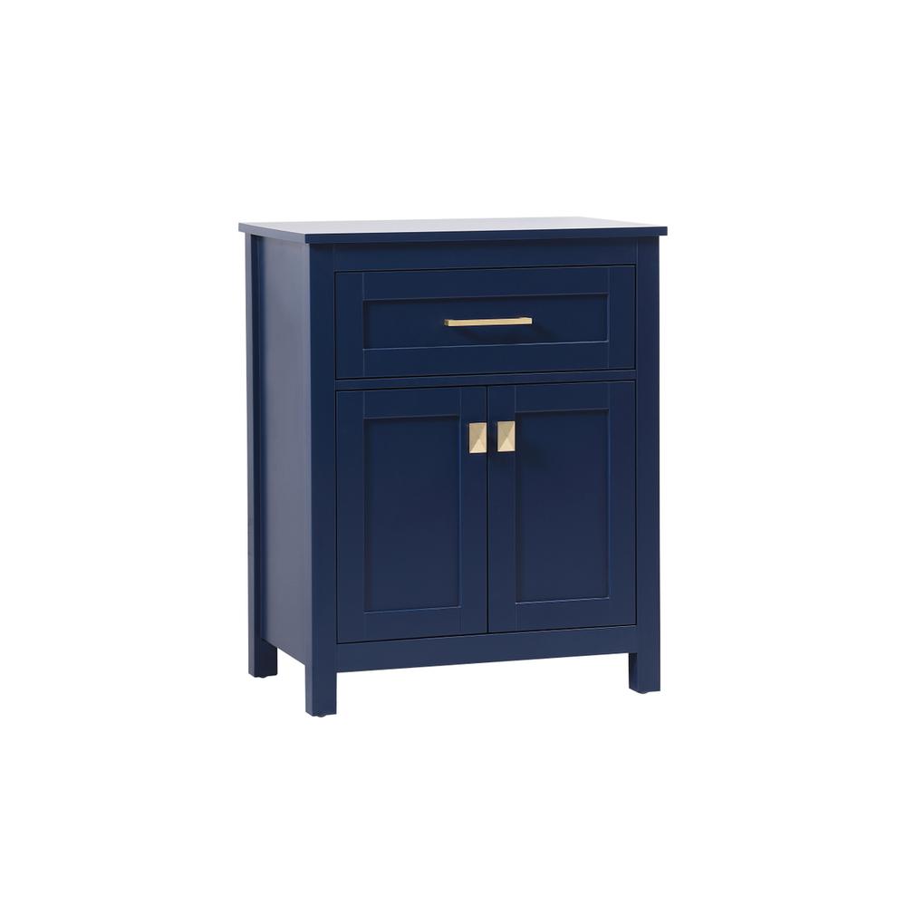 24 Inch Wide Bathroom Storage Freestanding Cabinet In Blue. Picture 13