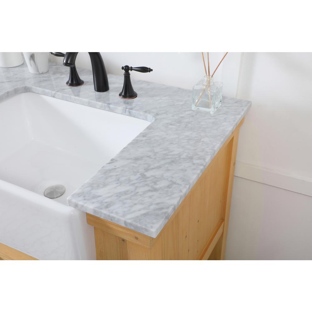 60 inch double bathroom vanity in natural wood. Picture 5